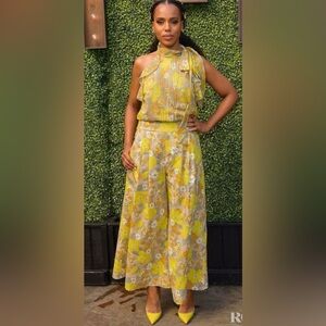 VERONICA BEARD LEONOR WIDE LEG HIGH WAIST PLEAT FRONT ANKLE CROP PANT 6 NWT